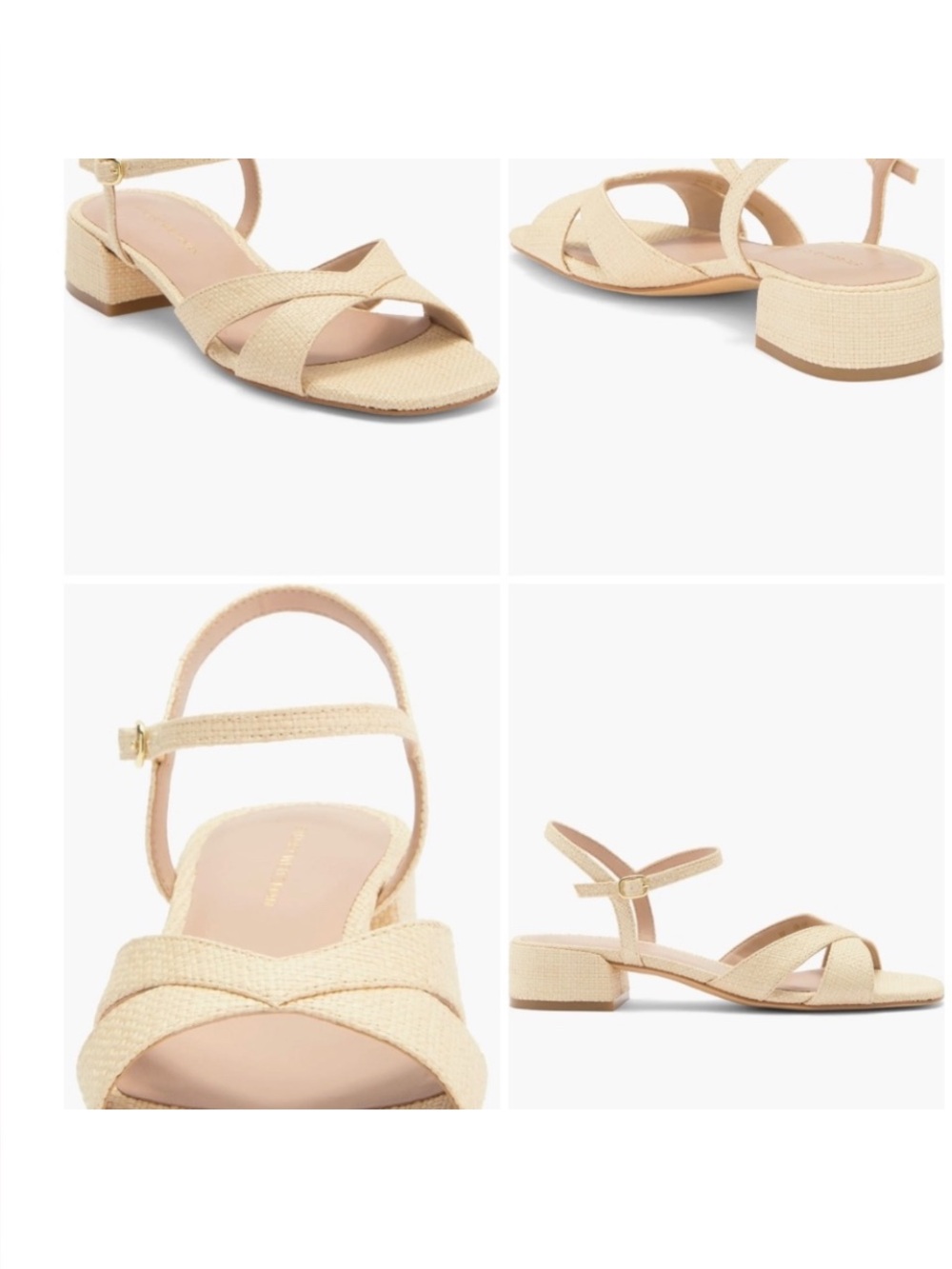 NWOT Stuart Weitzman Natural Miami Block Heel Sandal, Size 8